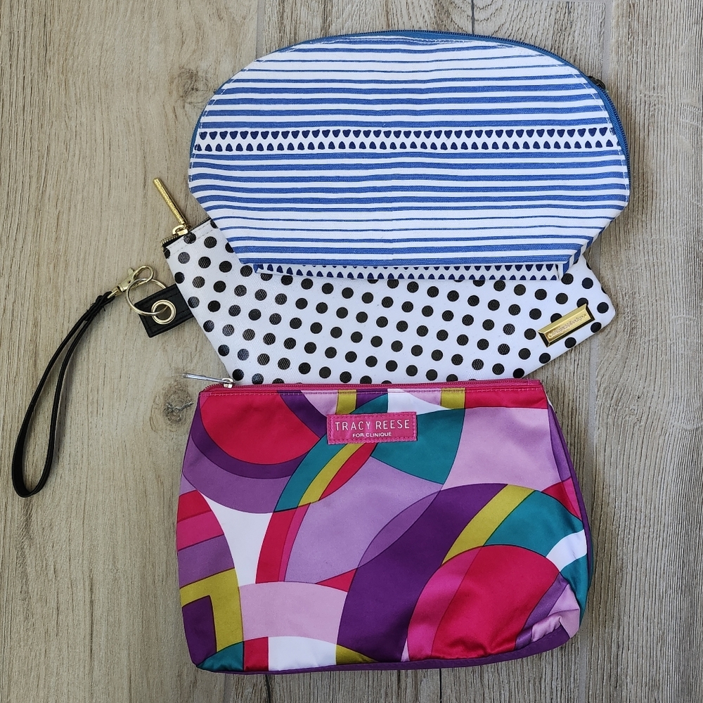 Clinique -Rock Flower Paper-Catherine Malandrino Cosmetic Bag Bundle